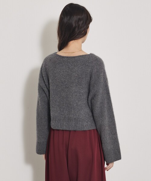 qualite(カリテ)の「「上質な肌ざわり」フォックスウールショートプルオーバー/ニット/秋服/冬服/バーガンディ/ハイゲージニット(ニット/セーター・レディース・チャコールグレー/グリーン/アイボリー/ワイン・フリー)」の18枚目の写真