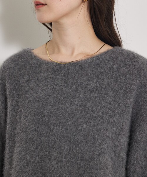 qualite(カリテ)の「「上質な肌ざわり」フォックスウールショートプルオーバー/ニット/秋服/冬服/バーガンディ/ハイゲージニット(ニット/セーター・レディース・チャコールグレー/グリーン/アイボリー/ワイン・フリー)」の19枚目の写真