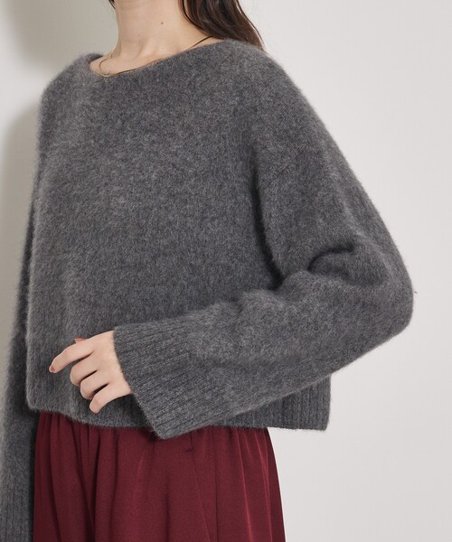 qualite(カリテ)の「「上質な肌ざわり」フォックスウールショートプルオーバー/ニット/秋服/冬服/バーガンディ/ハイゲージニット(ニット/セーター・レディース・チャコールグレー/グリーン/アイボリー/ワイン・フリー)」の20枚目の写真