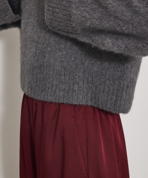 qualite(カリテ)の「「上質な肌ざわり」フォックスウールショートプルオーバー/ニット/秋服/冬服/バーガンディ/ハイゲージニット(ニット/セーター・レディース・チャコールグレー/グリーン/アイボリー/ワイン・フリー)」の21枚目の写真