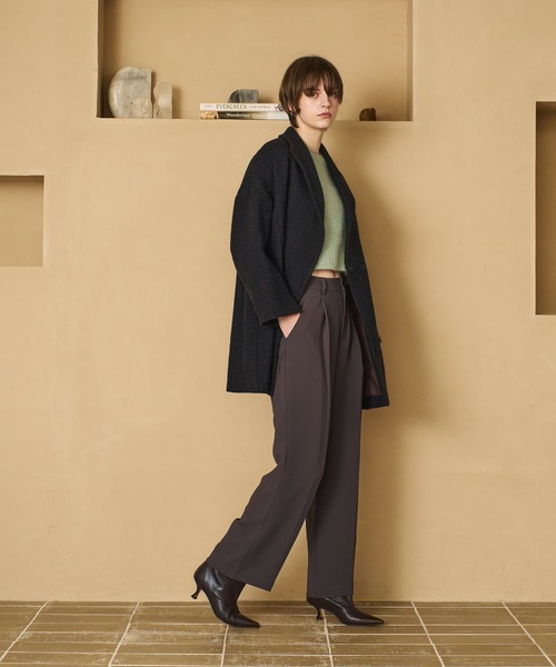 qualite(カリテ)の「「上質な肌ざわり」フォックスウールショートプルオーバー/ニット/秋服/冬服/バーガンディ/ハイゲージニット(ニット/セーター・レディース・チャコールグレー/グリーン/アイボリー/ワイン・フリー)」の8枚目の写真