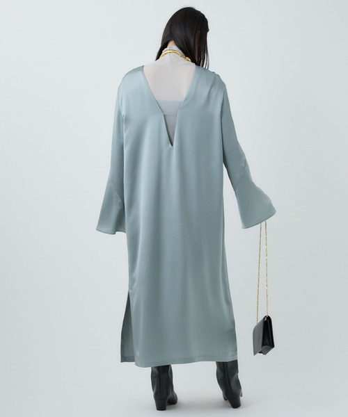 Chaos（カオス）の「Chaos(カオス)/◇金子綾さんYouTube紹介◇　 ハンヌドレス（ワンピース・レディース・ホワイト/グリーン・FREE）」の9枚目の写真