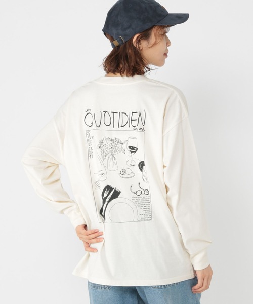 セール】ハンドグラフィックロングスリーブTシャツ（Tシャツ