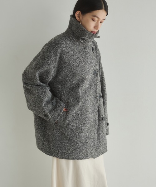 hunch（ハンチ）の「くるくるブークレ ミディアムコート（その他アウター・レディース・カーキブラウン/クリーム/杢グレー・FREE）」の4枚目の写真