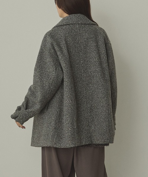 hunch（ハンチ）の「くるくるブークレ ミディアムコート（その他アウター・レディース・カーキブラウン/クリーム/杢グレー・FREE）」の9枚目の写真