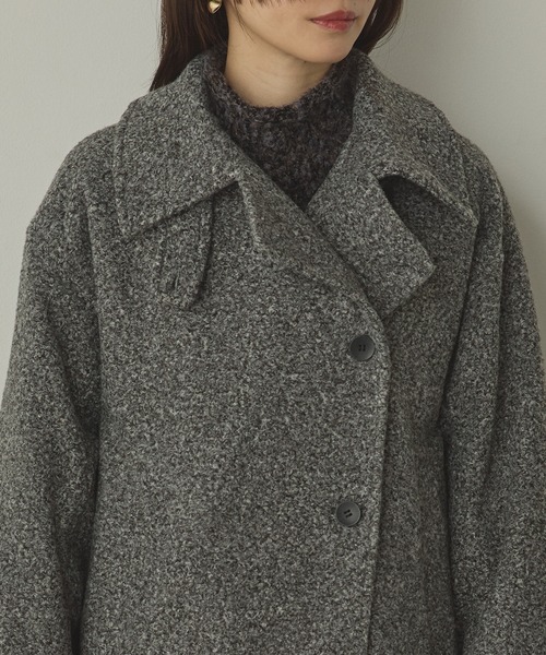 hunch（ハンチ）の「くるくるブークレ ミディアムコート（その他アウター・レディース・カーキブラウン/クリーム/杢グレー・FREE）」の10枚目の写真