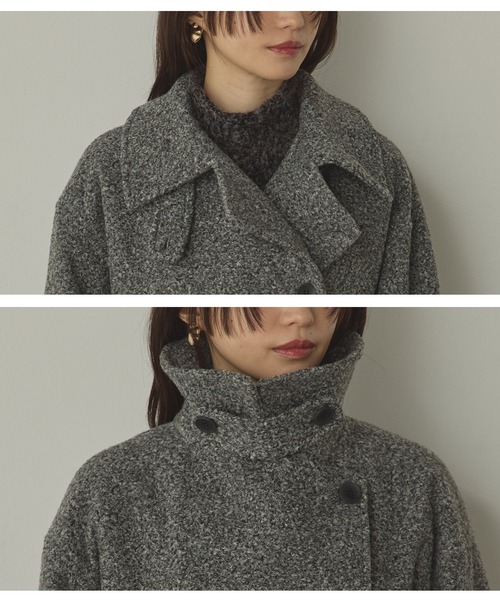 hunch（ハンチ）の「くるくるブークレ ミディアムコート（その他アウター・レディース・カーキブラウン/クリーム/杢グレー・FREE）」の11枚目の写真