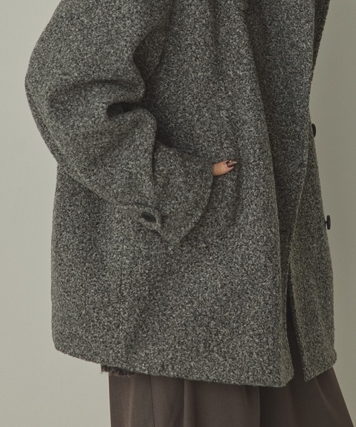 hunch（ハンチ）の「くるくるブークレ ミディアムコート（その他アウター・レディース・カーキブラウン/クリーム/杢グレー・FREE）」の12枚目の写真