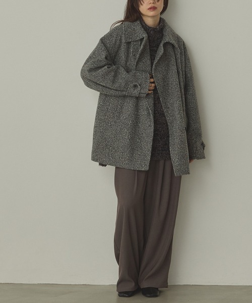 hunch（ハンチ）の「くるくるブークレ ミディアムコート（その他アウター・レディース・カーキブラウン/クリーム/杢グレー・FREE）」の17枚目の写真