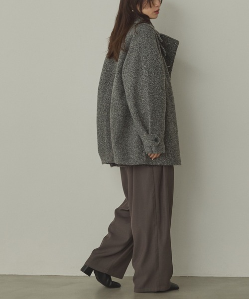 hunch（ハンチ）の「くるくるブークレ ミディアムコート（その他アウター・レディース・カーキブラウン/クリーム/杢グレー・FREE）」の18枚目の写真