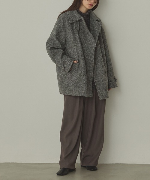 hunch（ハンチ）の「くるくるブークレ ミディアムコート（その他アウター・レディース・カーキブラウン/クリーム/杢グレー・FREE）」の19枚目の写真