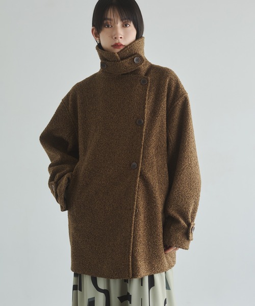 hunch（ハンチ）の「くるくるブークレ ミディアムコート（その他アウター・レディース・カーキブラウン/クリーム/杢グレー・FREE）」の21枚目の写真