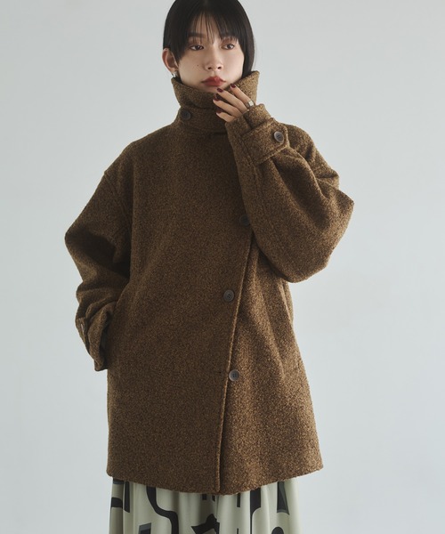 hunch（ハンチ）の「くるくるブークレ ミディアムコート（その他アウター・レディース・カーキブラウン/クリーム/杢グレー・FREE）」の22枚目の写真