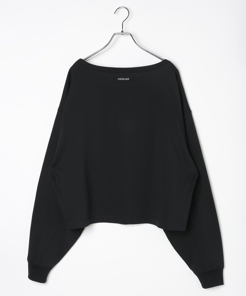HEREIAM（ヘレイアム）の「【HEREIAM】秋の1枚、迷ったらコレで解決！/オフショルルーズプルオーバー（Tシャツ/カットソー・レディース・ホワイト/ブラック・FREE）」の19枚目の写真