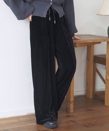 ベロアピンタックワイドパンツ