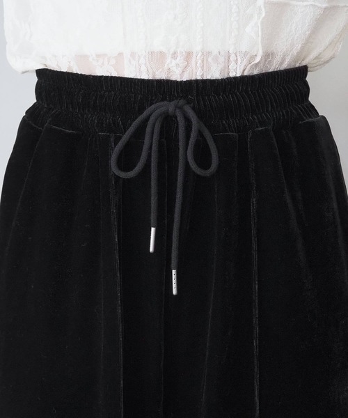 tiptop（ティップトップ）の「ベロアピンタックワイドパンツ（スウェットパンツ・レディース・グレー/ブラック・FREE）」の8枚目の写真