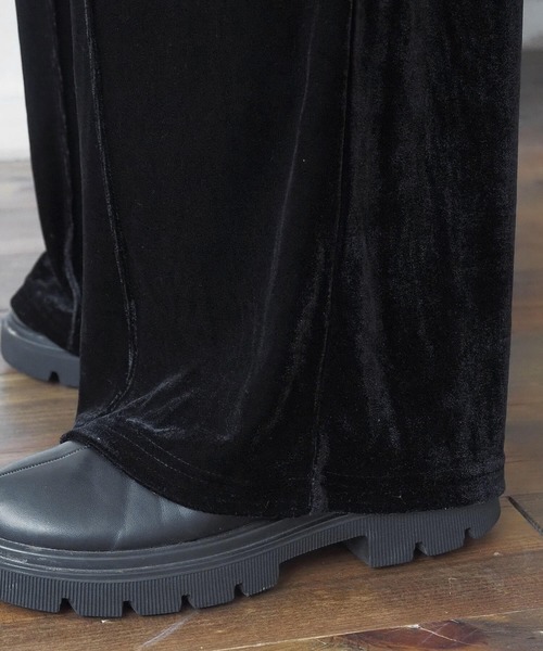 tiptop（ティップトップ）の「ベロアピンタックワイドパンツ（スウェットパンツ・レディース・グレー/ブラック・FREE）」の16枚目の写真