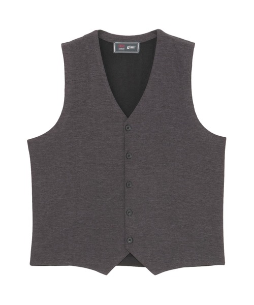 BRICK HOUSE by TOKYO SHIRT（ブリックハウス）の「【東京シャツ×gim(R) 】前身カットソー デニムライク ジレ（ベスト・メンズ・ブラウン/ブルー/ブラック・M/L/LL/XL）」の2枚目の写真