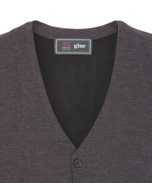 BRICK HOUSE by TOKYO SHIRT（ブリックハウス）の「【東京シャツ×gim(R) 】前身カットソー デニムライク ジレ（ベスト・メンズ・ブラウン/ブルー/ブラック・M/L/LL/XL）」の6枚目の写真