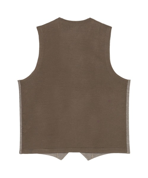 BRICK HOUSE by TOKYO SHIRT（ブリックハウス）の「【東京シャツ×gim(R) 】前身カットソー デニムライク ジレ（ベスト・メンズ・ブラウン/ブルー/ブラック・M/L/LL/XL）」の7枚目の写真