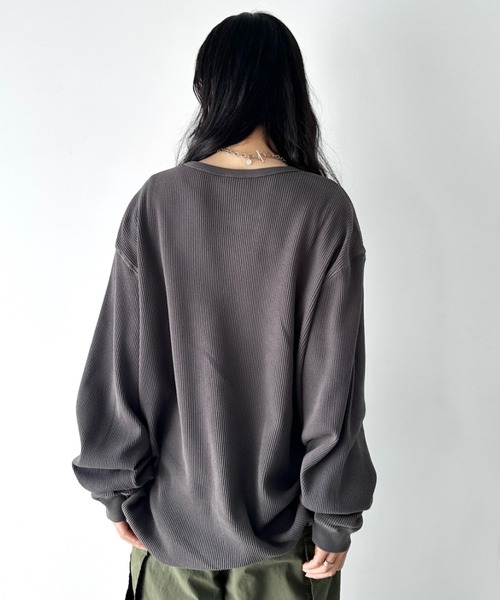 セール】HUF(ハフ)/MEGABLAST OVERDYED L/S THERMAL/サーマル クルー