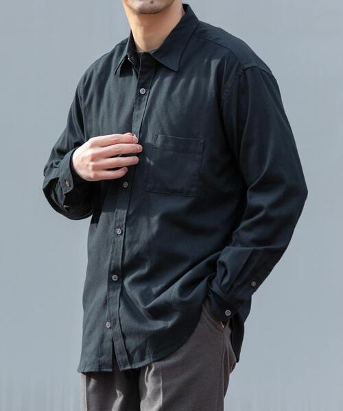 URBAN RESEARCH ROSSO MEN(アーバンリサーチロッソメン)の「『蓄熱 / XLサイズあり』アーバンリラックスサーモネルレギュラーシャツ(シャツ/ブラウス・メンズ・アイボリー/ブラック/ライトグレー/ダークブラウン/インディゴブルー/ネイビー・SMALL/MEDIUM/LARGE/X-LARGE)」の5枚目の写真