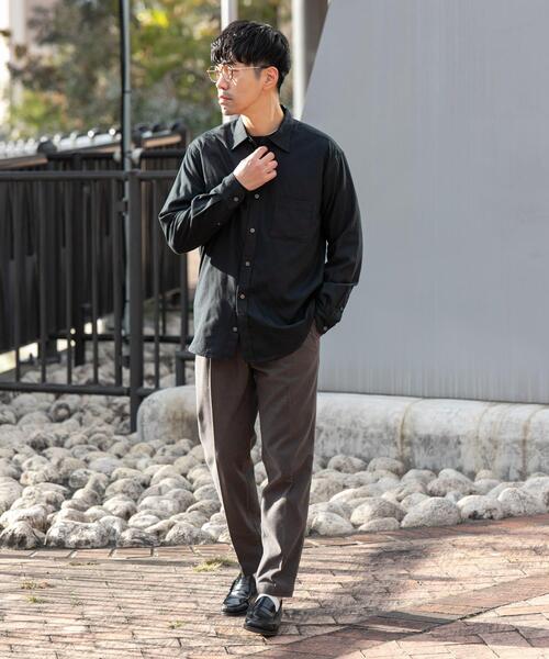 URBAN RESEARCH ROSSO MEN(アーバンリサーチロッソメン)の「『蓄熱 / XLサイズあり』アーバンリラックスサーモネルレギュラーシャツ(シャツ/ブラウス・メンズ・アイボリー/ブラック/ライトグレー/ダークブラウン/インディゴブルー/ネイビー・SMALL/MEDIUM/LARGE/X-LARGE)」の16枚目の写真