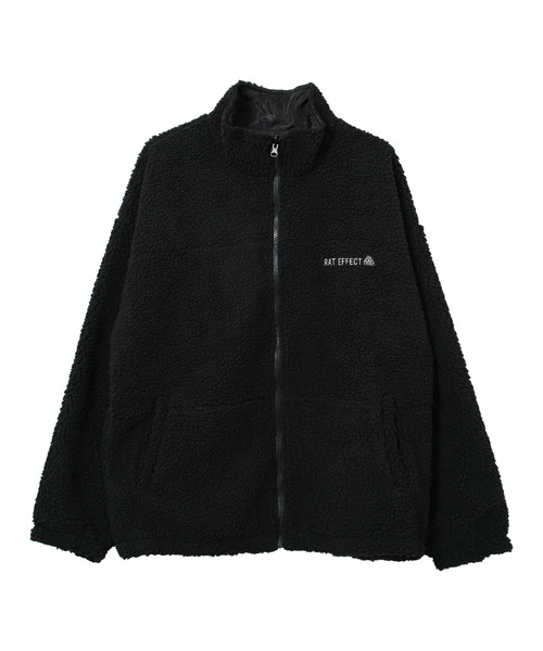 RAT EFFECT(ラットエフェクト)の「リバーシブルボアジャケット(ブルゾン・キッズ・ブラック×ブラック/ベージュ×ブラック・160/150/140/130/170)」の12枚目の写真