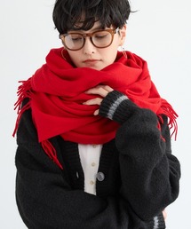 アットラスト　ストール　レッド ASHIDA ファッション アットラスト ストール レッド