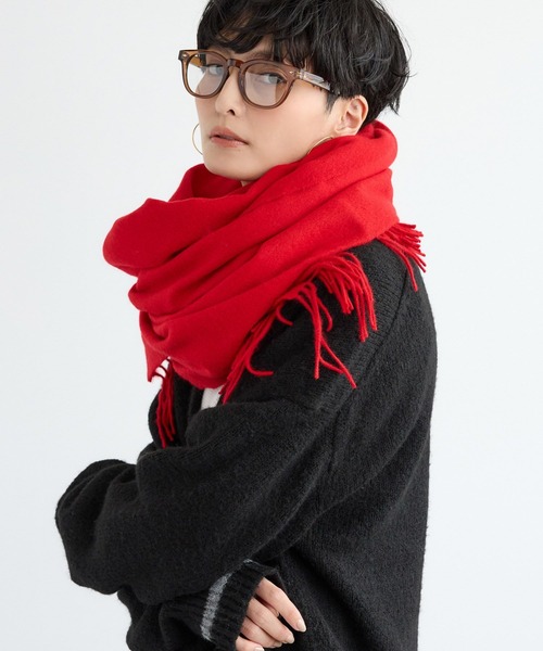 TWEED MILL(ツイードミル)の「BARNYARDSTORM / TWEEDMILL(ツイードミル)ストール【WEB限定カラー】【YouTube「i.style closet」紹介アイテム】(ストール/ショール・レディース・ブルー/ブラウン/レッド/レッド系その他/ベージュ・FREE)」の13枚目の写真