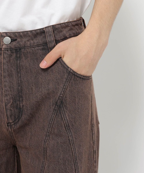 HARE(ハレ)の「NEOカーブデニムパンツ(HARE)(デニムパンツ・メンズ・ブラウン/ブラック・SMALL/MEDIUM)」の14枚目の写真