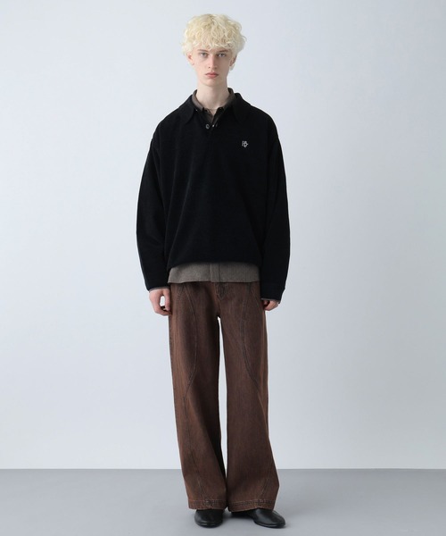 HARE(ハレ)の「NEOカーブデニムパンツ(HARE)(デニムパンツ・メンズ・ブラウン/ブラック・SMALL/MEDIUM)」の5枚目の写真