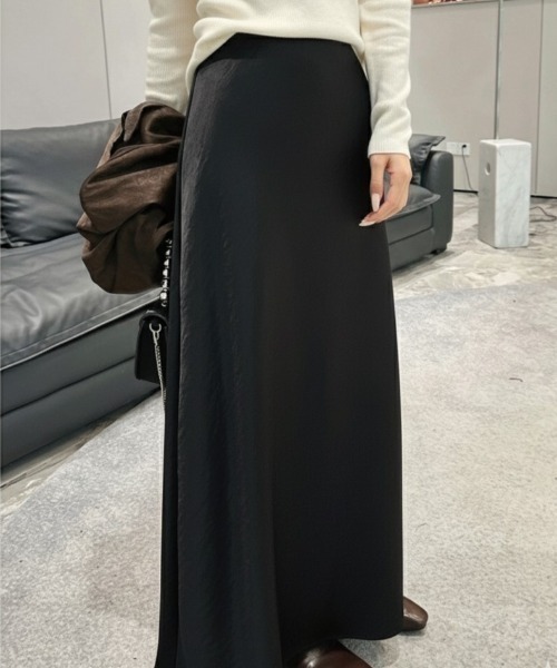 セール】サテンAラインスカート（スカート）｜cammie（キャミー）の