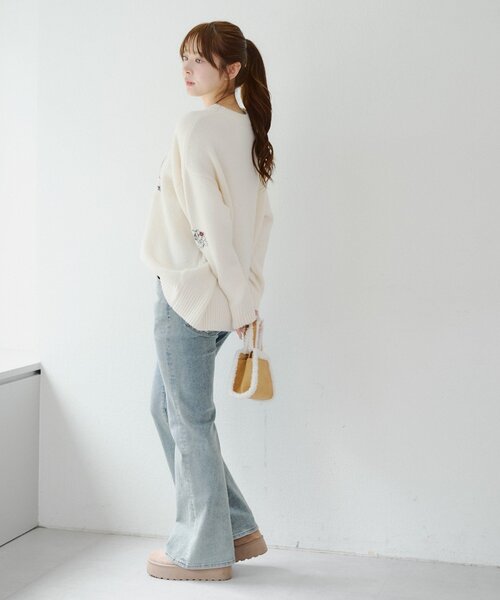 Another Branch olive des olive（アナザーブランチオリーブデオリーブ）の「USAニット（ニット/セーター・レディース・アイボリー/その他1/ネイビー/その他2・FREE）」の21枚目の写真