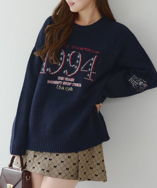 Another Branch olive des olive（アナザーブランチオリーブデオリーブ）の「USAニット（ニット/セーター・レディース・アイボリー/その他1/ネイビー/その他2・FREE）」の16枚目の写真