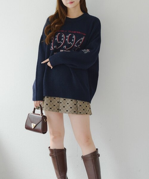 Another Branch olive des olive（アナザーブランチオリーブデオリーブ）の「USAニット（ニット/セーター・レディース・アイボリー/その他1/ネイビー/その他2・FREE）」の15枚目の写真