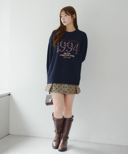 Another Branch olive des olive（アナザーブランチオリーブデオリーブ）の「USAニット（ニット/セーター・レディース・アイボリー/その他1/ネイビー/その他2・FREE）」の14枚目の写真