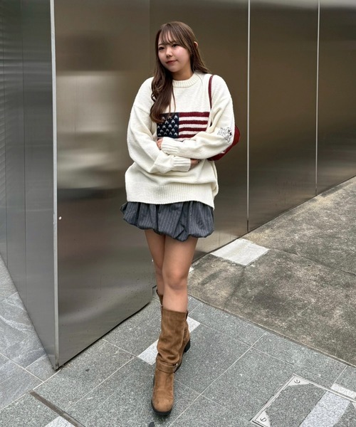 Another Branch olive des olive（アナザーブランチオリーブデオリーブ）の「USAニット（ニット/セーター・レディース・アイボリー/その他1/ネイビー/その他2・FREE）」の10枚目の写真