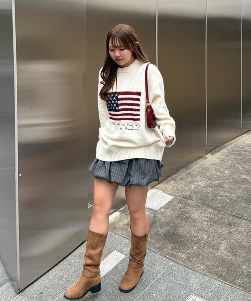 Another Branch olive des olive（アナザーブランチオリーブデオリーブ）の「USAニット（ニット/セーター・レディース・アイボリー/その他1/ネイビー/その他2・FREE）」の9枚目の写真