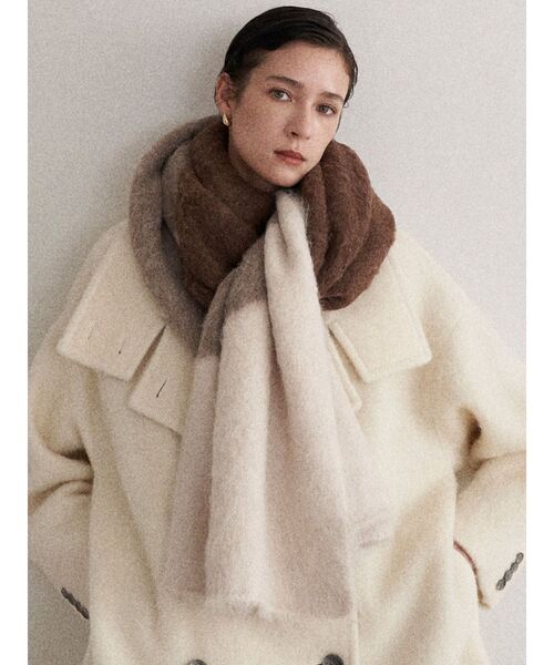 ELENDEEK(エレンディーク)の「マルチカラーストール(ストール/ショール・レディース・ブルー/ブラウン・FREE)」の5枚目の写真