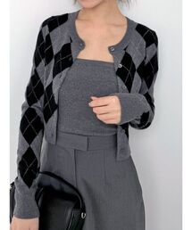 SNIDEL | アーガイルニットアンサンブル(ニット/セーター)