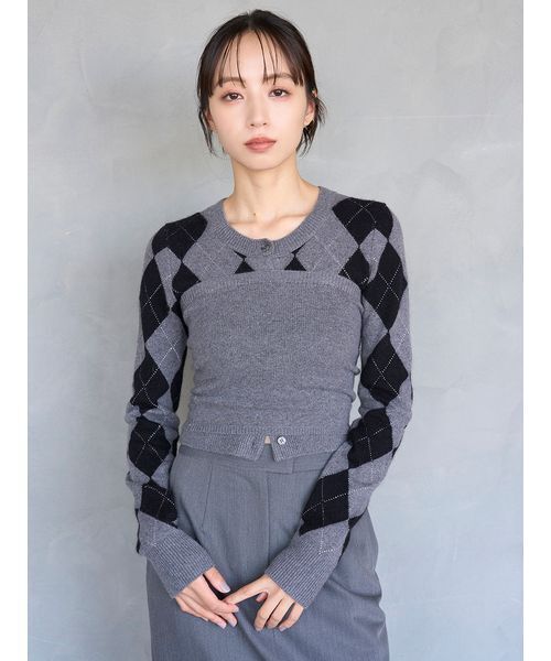 アーガイルニットアンサンブル（ニット/セーター）｜SNIDEL