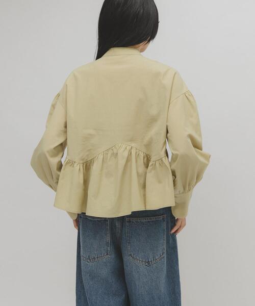 KBF（ケイビーエフ）の「アシンメトリースイッチングブラウス（シャツ/ブラウス・レディース・イエロー系その他/アイボリー/チャコールグレー・ONE）」の14枚目の写真