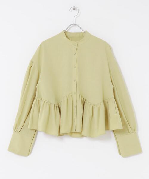 KBF（ケイビーエフ）の「アシンメトリースイッチングブラウス（シャツ/ブラウス・レディース・イエロー系その他/アイボリー/チャコールグレー・ONE）」の18枚目の写真