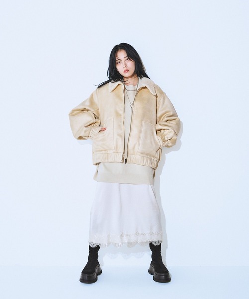 JEANASIS（ジーナシス）の「レーストリムサテンキャミドレス/604736（ワンピース・レディース・オフホワイト/ブラック系その他・FREE）」の11枚目の写真