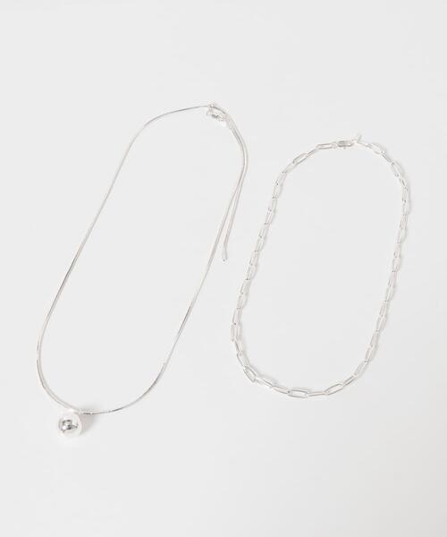 URBAN RESEARCH ROSSO WOMEN(アーバンリサーチ ロッソ)の「CHIGNON オーバル&ボールTOPネックレス(ネックレス・レディース・シルバー/ゴールド・FREE)」の8枚目の写真