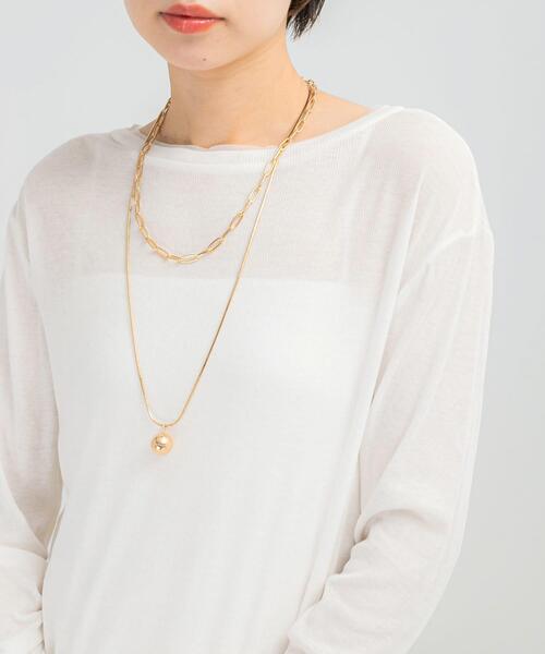 URBAN RESEARCH ROSSO WOMEN(アーバンリサーチ ロッソ)の「CHIGNON オーバル&ボールTOPネックレス(ネックレス・レディース・シルバー/ゴールド・FREE)」の11枚目の写真