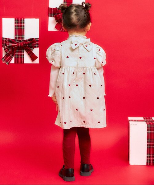 apres les cours(アプレレクール)の「tiny bear キルト刺繍ワンピース(ワンピース・キッズ・アイボリー・80/90/100/110/120)」の5枚目の写真