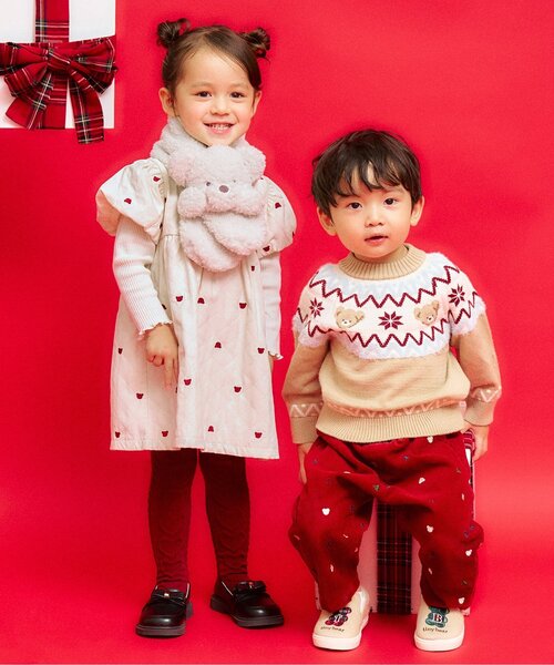 apres les cours(アプレレクール)の「tiny bear キルト刺繍ワンピース(ワンピース・キッズ・アイボリー・80/90/100/110/120)」の7枚目の写真