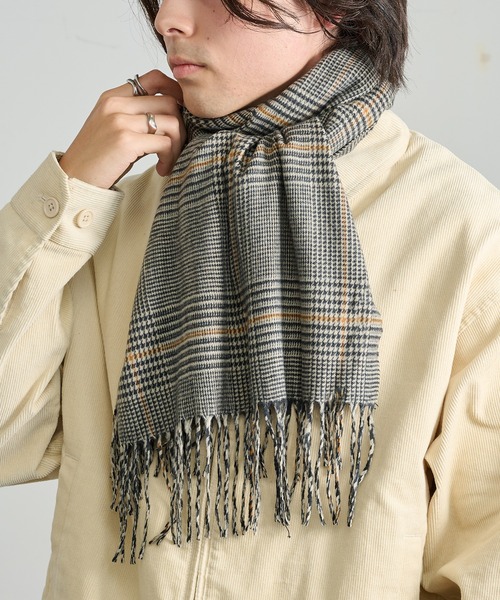 セール】【SETUP7】カシミヤタッチ グレンチェックマフラー FTL